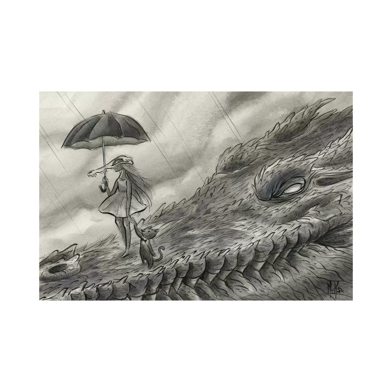Spirit Animals - Croc by Martin Hsu - Print on Canvas, Wrapped Canvas, 20.32 cm H x 30.48 cm W