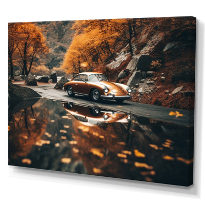 Classic German Car Scenery II - Retro Car Wall Art Living Room