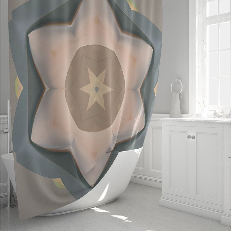 Rideau de douche à motif géométrique Chadderton, H 72 po x l 70 po
