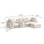 Canapé modulaire rembourré 3 places avec repose-pieds et console Sheley-131374015