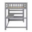 Loft Bed With Storage Shelves And Under-Bed Desk-1140878368