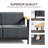 Coan 7 Person Outdoor Patio Modern Metal Sofa Conversation Set With 4 Swivel Chairs-1412578918