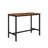 Upholstered Faux Leather Counter Stool with Iron Frame