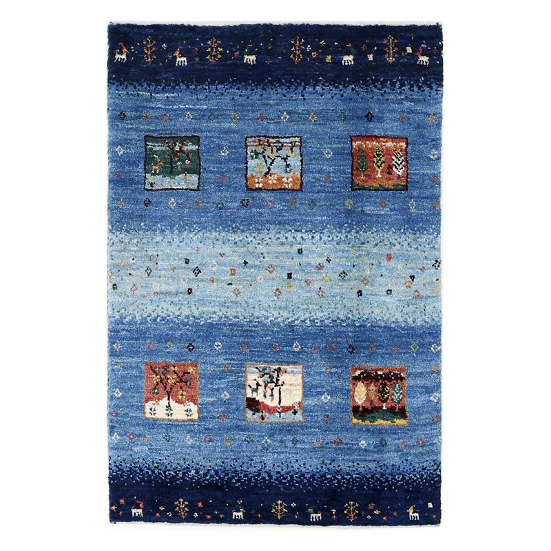 Fine Hand knotted Persian Gabbeh 2'X 3'