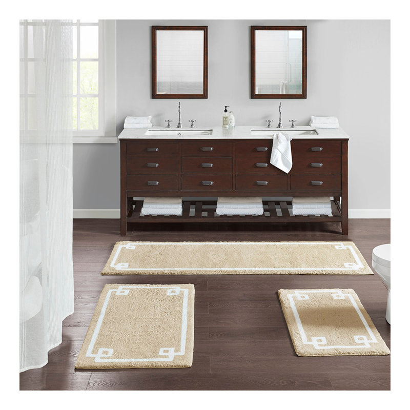 Cotton Tufted Bath Rug, Rectangle 1'8" x 2'6"