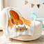 Jeté en molleton orange ultra doux en flanelle orange, imprimé simple face Harvest-132316106