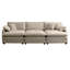 Canapé modulaire surdimensionné avec 3 repose-pieds pouvant servir de canapé-lit, canapé 3 places avec 3 repose-pieds, tissu en velours côtelé brun clair-1000039248