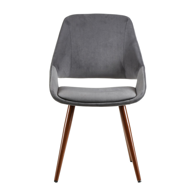 Chaise d'appoint rembourrée Mebane, Gris foncé