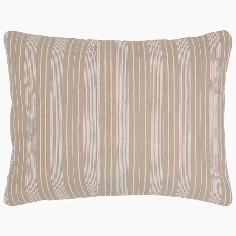 Darika Indigo - King Sham, King Sham, White Striped