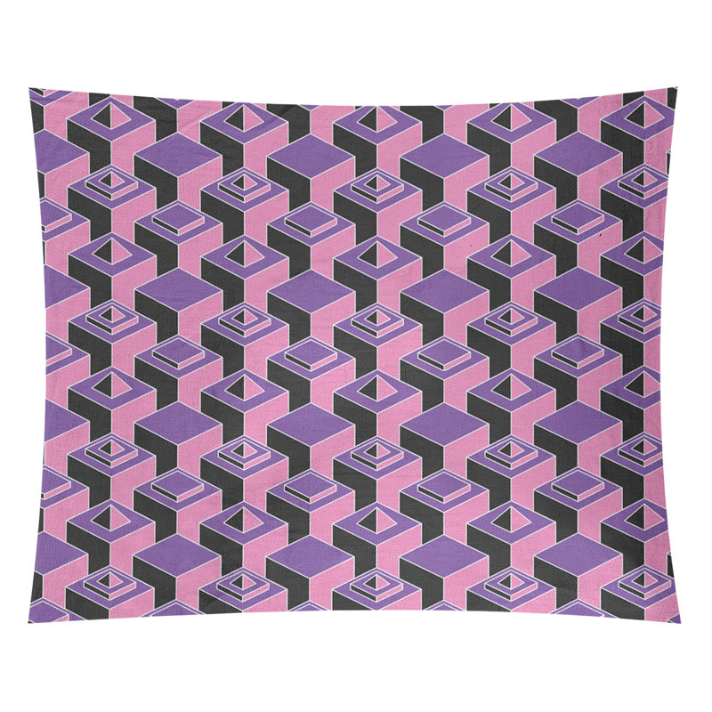 Tapisserie, H 27,5 po x l 37,5 po, Mauve / Rose