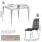 4 - Person Square Glass Top Dining Set-2068561077-2068561076-2068561075