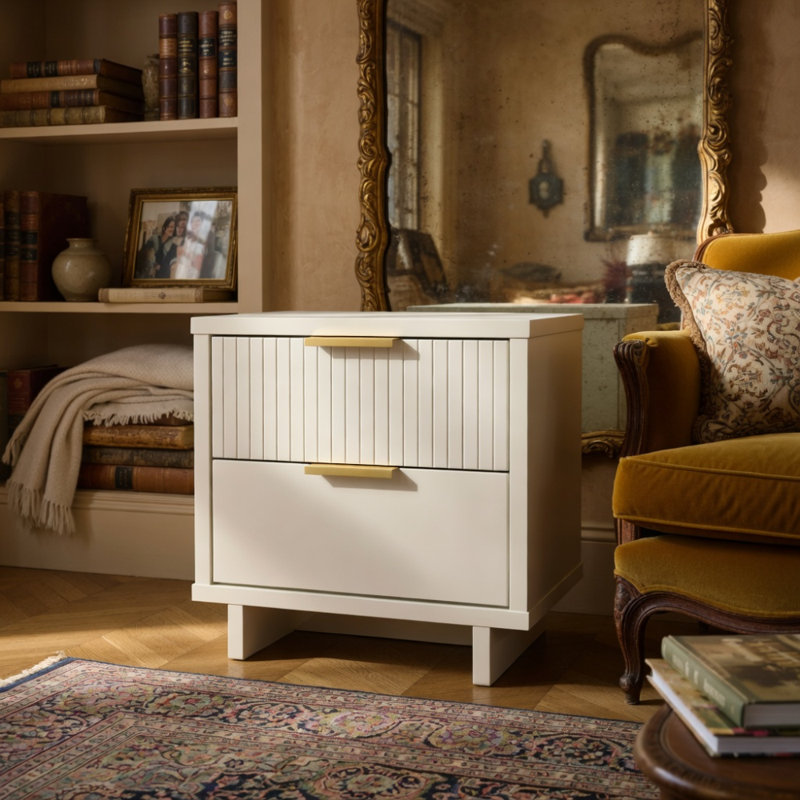 Table de chevet blanche, Blanc