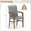 Ensemble de 2 chaises d'appoint rembourrées avec dossier haut et structure en bois massif