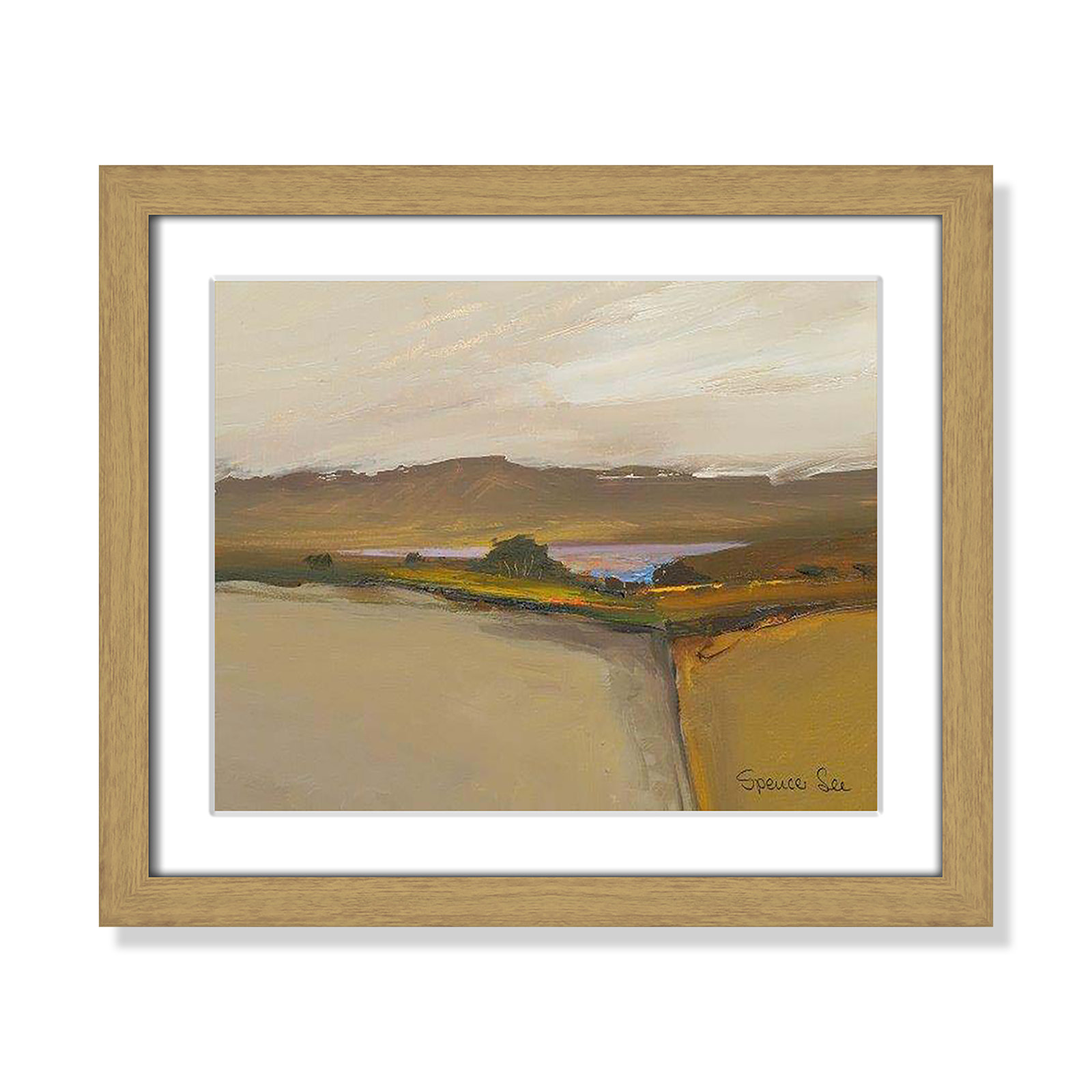 13" H x 15" W x 0.75" D, Natural Framed