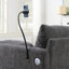 Canapé modulaire en L 96,5 po avec repose-pieds, support pour téléphone, chargeur USB et accoudoirs confortables pour les salons et les appartements-865705705