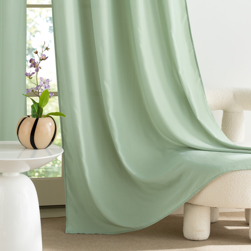  Non-See-Through Privacy Sheer Curtains 2 Panels, 52" Wide Grommet Window Curtains Drapes for Living Room Bedroom- Home Decoration Light Filtering Elegant Window Drapes