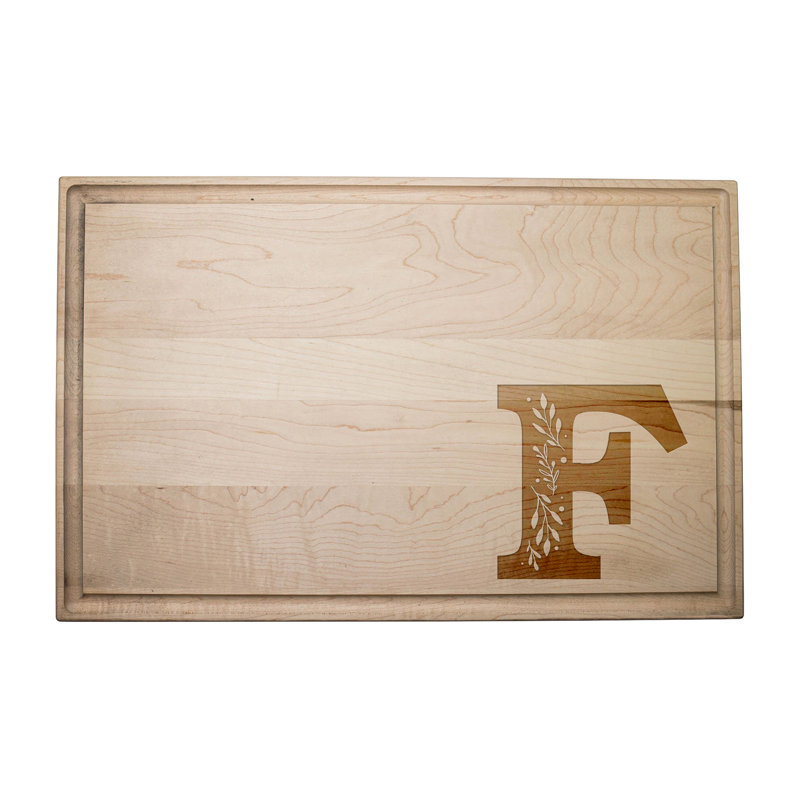 Floral Monogram - F Cutting Board