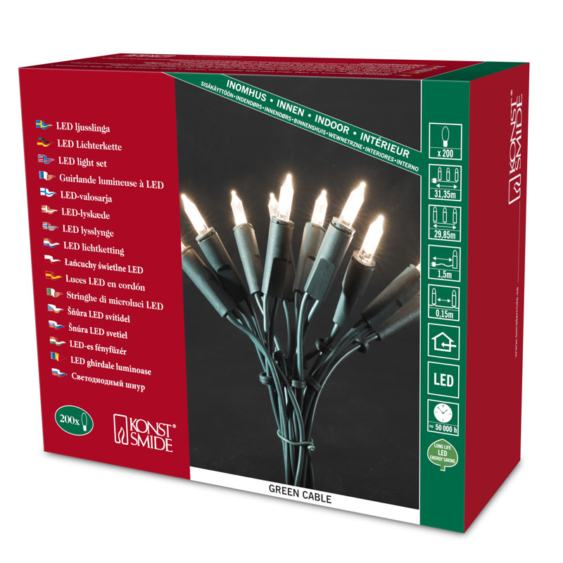 31.35cm LED 200 - Bulb Fairy String Light