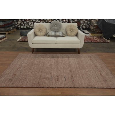 Tapis oriental en laine fait à la main de style Gabbeh 5 x 8