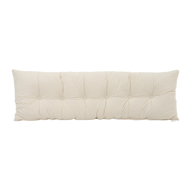 Upholstered Headboard Pillow, White, 180cm W x 60cm D