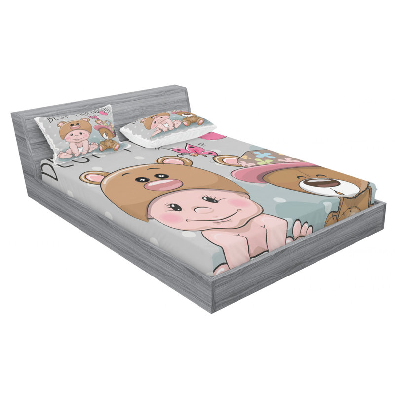 Microfiber Sheet Set, Queen Sheet Set with Fitted Sheet