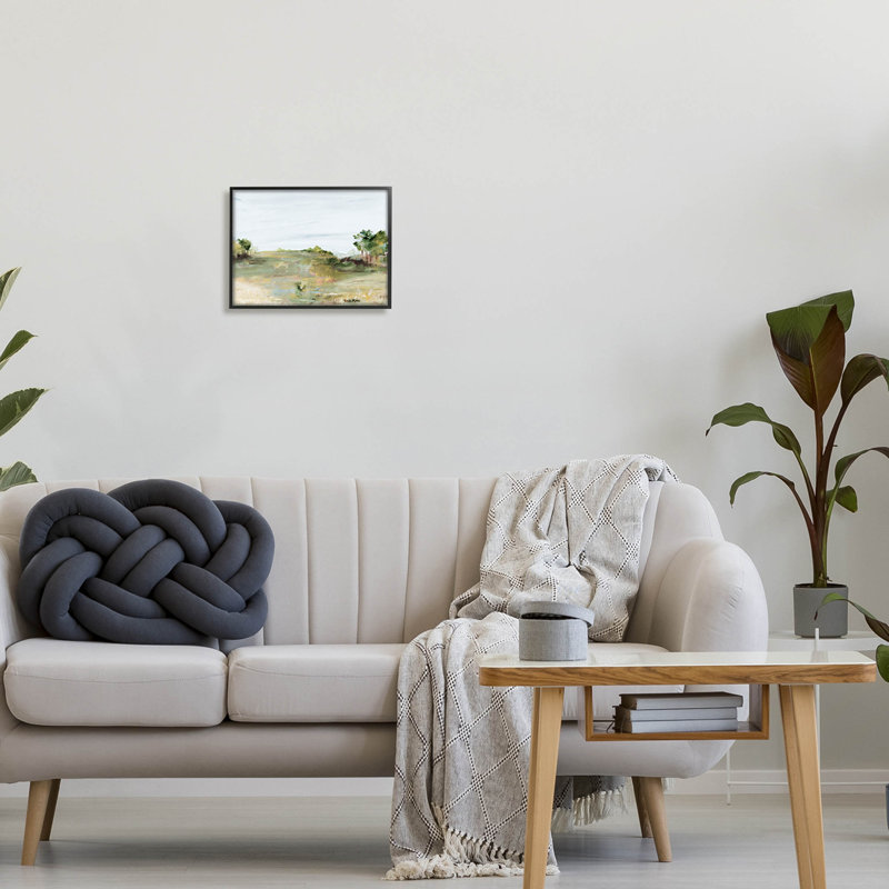 «Grassland Nature Horizon Scene» par Robin Maria - peinture sur toile, H 11 po x l 14 po x P 1,5 po