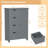 Eliazer Bathroom Floor Storage Cabinet, Bathroom Cabinet Freestanding, with 4 Drawers, Adjustable Shelf-691098178