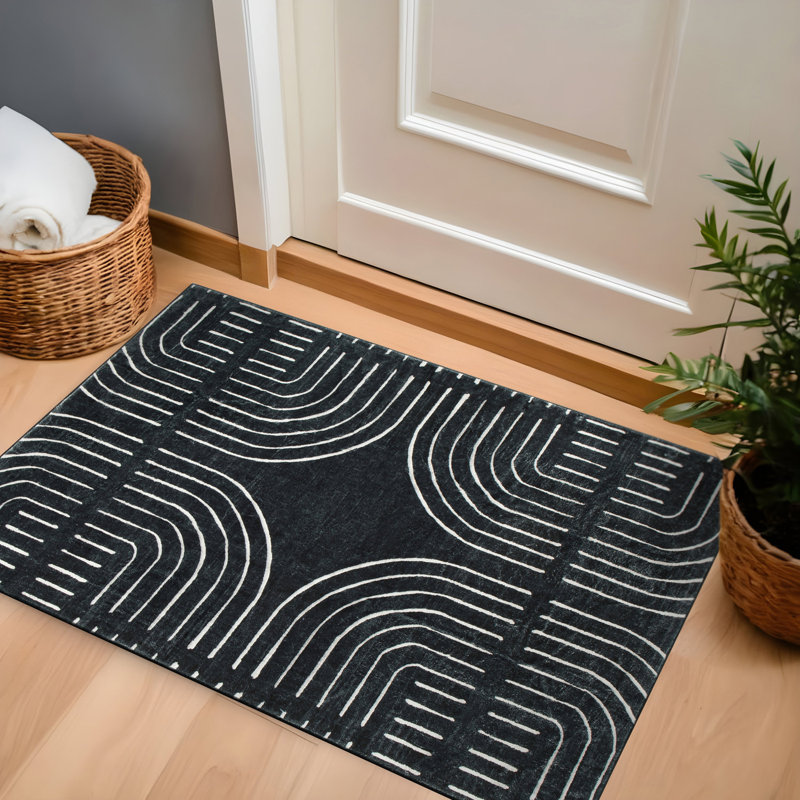 Tapis antidérapants Bohemian Lines, Tapis de couloir 2 pi x 4 pi
