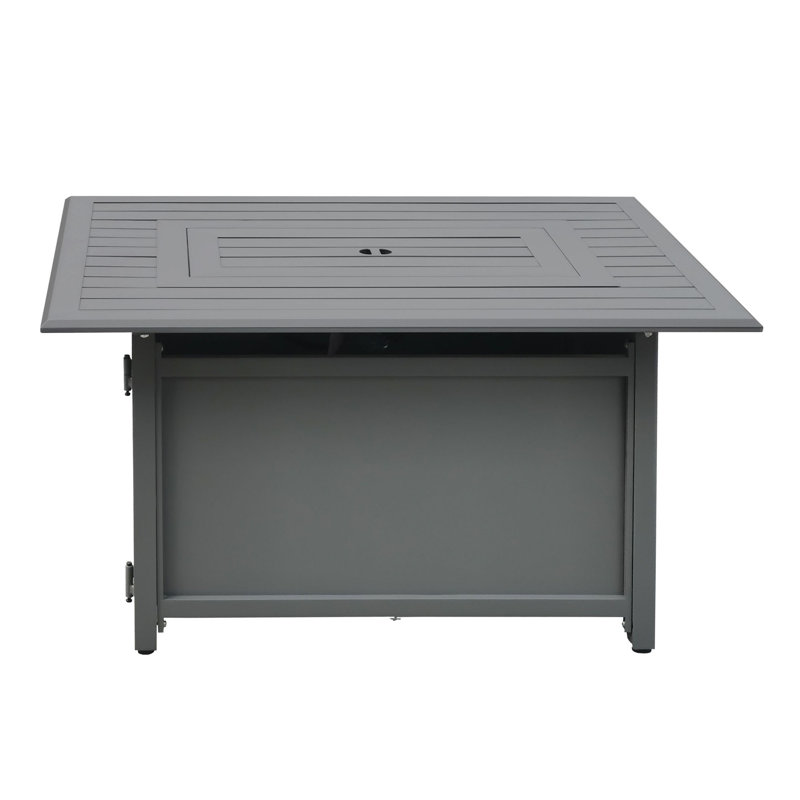 Foyer de table convertible en aluminium Paramount Gale, rectangulaire, gris cuirassé