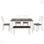 Ensemble de table de salle à manger 6 pièces avec banc et 4 chaises pour la salle à manger