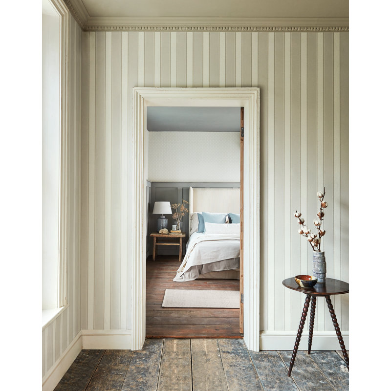 Sonning Stripe Wallpaper, Country Linen