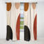 Panneau de rideau Boho, motif occultant beige à motif minimaliste - motif boho minimaliste beige II-191550866