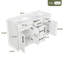 Meuble-lavabo double 59 po avec plateau en résine SMC, portes à fermeture en douceur et 3 tiroirs-694097150