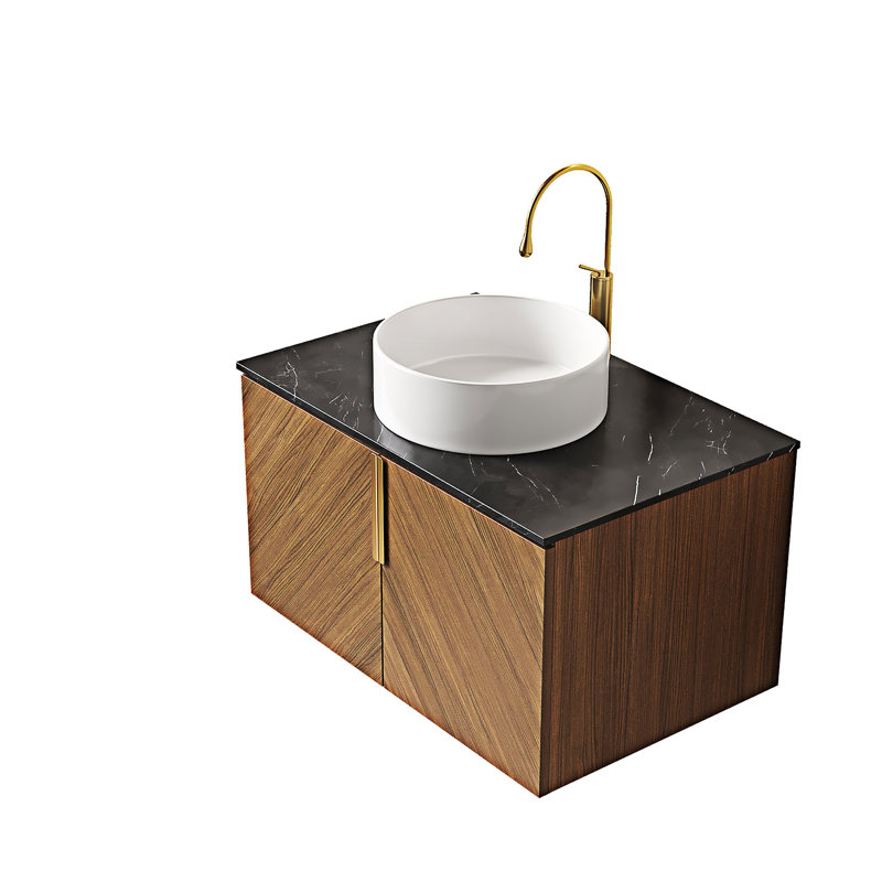 Wall-Mounted Bathroom Vanity With Sink