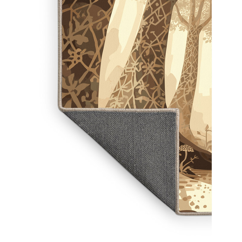 Tapis marocain doux et moelleux de style bohémien brun et beige, 6 X 9