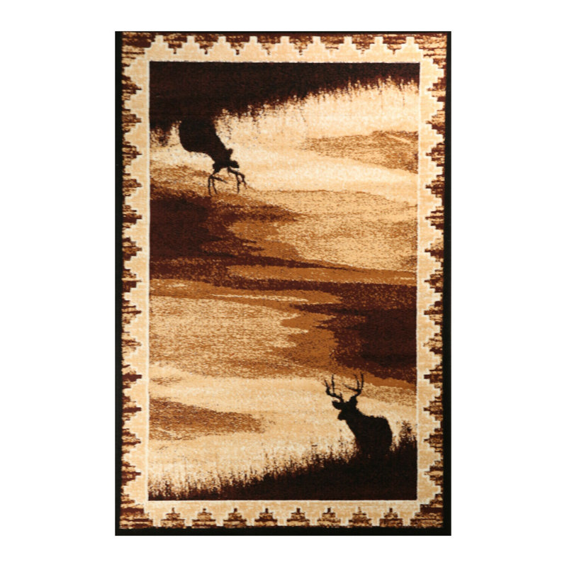 Tapis brun / noir Humberto, Rectangle 2 pi x 4 pi
