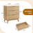 Rhythm Night Stand Set of 2 with 3 Drawers, Fluted Bedside Table Set of 2, Wood Bedroom Nightstand, 23.6"W x 15.8"D x 28.3"H-74847560-89136856