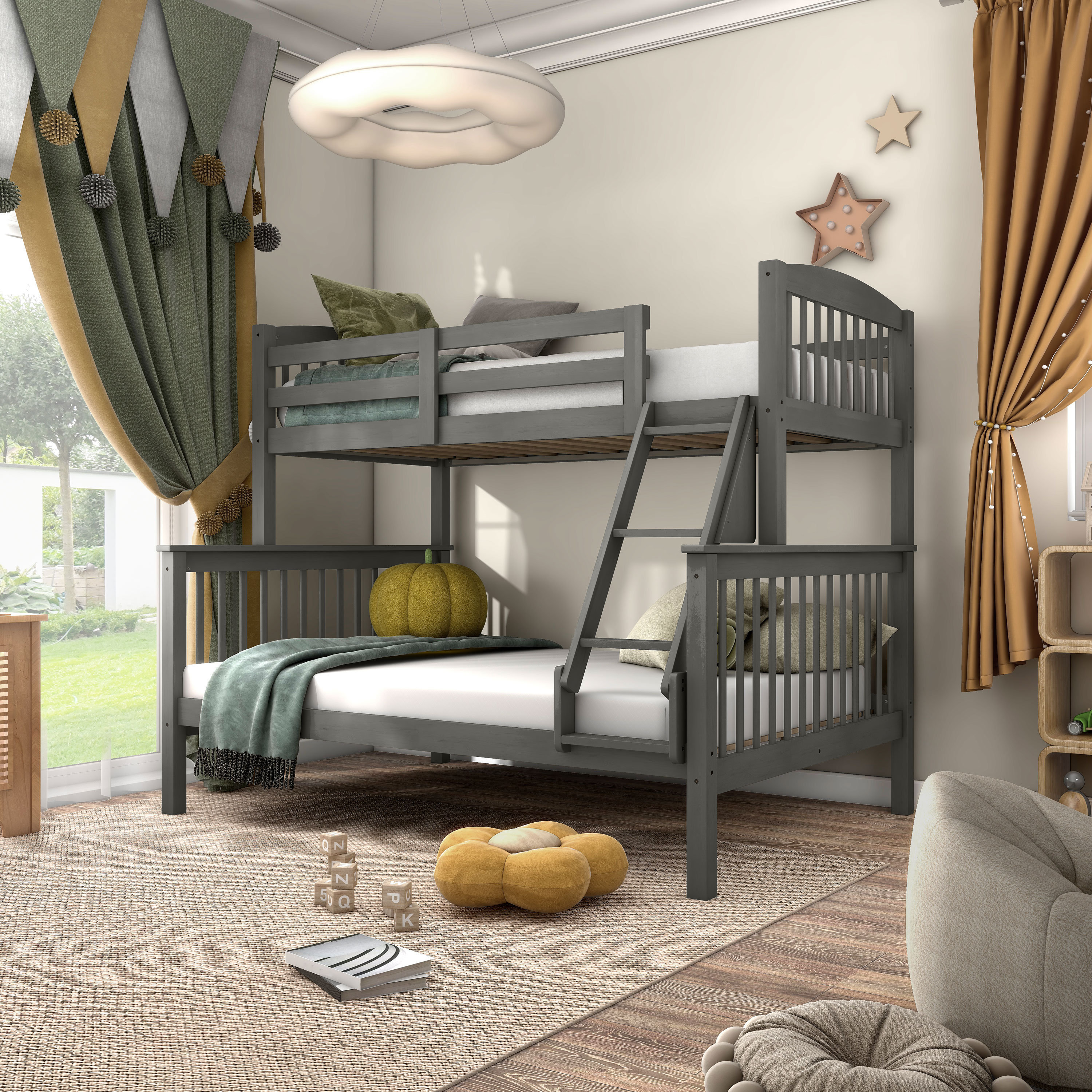 Harriet Bee Kearie Twin over Full Standard Bunk Bed & Reviews - Wayfair ...
