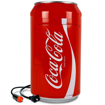 Mini réfrigérateur portatif 8 canettes Coca-Cola 12V DC 110V AC 5,4L, rouge