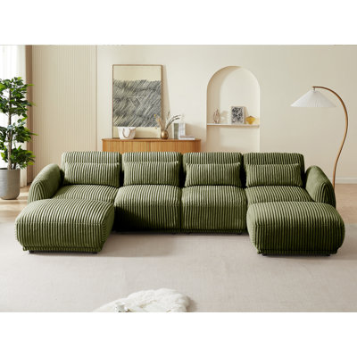 Clermeau 6 - Piece Corduroy Sectional