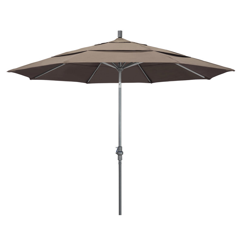 Broadmeade 132'' Market Sunbrella® Umbrella, Cocoa, Hammertone Gray