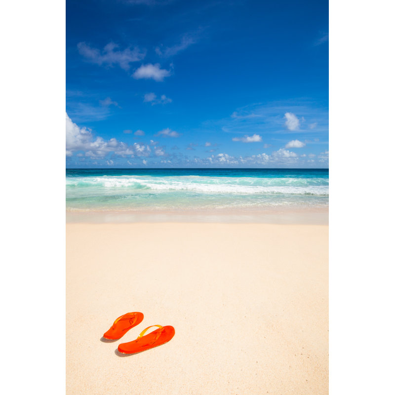 Flip-flops At Beach by Lightstock - Wrapped Canvas Print, 46cm H x 30cm W
