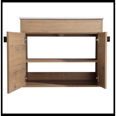 30.00'' Free Standing Single Bathroom Vanity with Ceramic Top