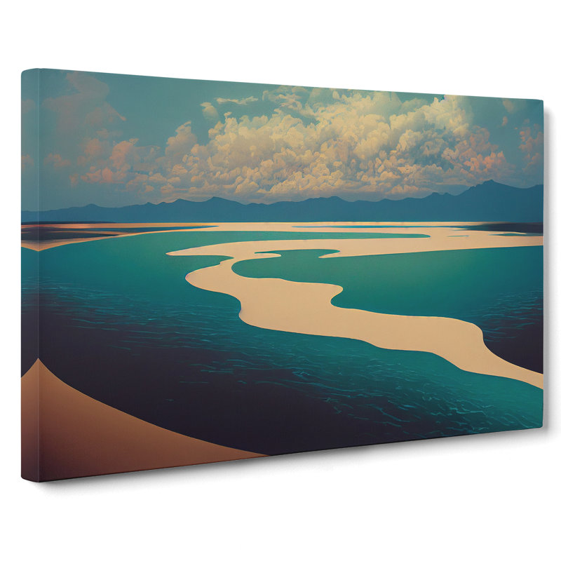 Modern Lake - Wrapped Canvas Print, 35cm H x 50cm W x 3cm D