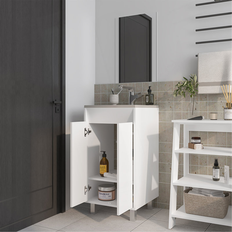 Armoire de salle de bain Saratoga avec 2 portes, blanc