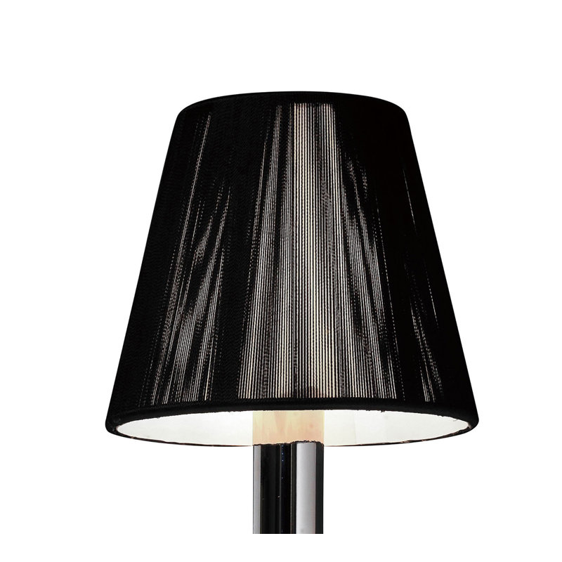 Piland Candle Wall Light, Black, Polished Chrome, Yes