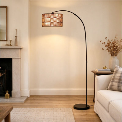 174.98 H cm Powder Coated and Matte Arched Floor Lamp