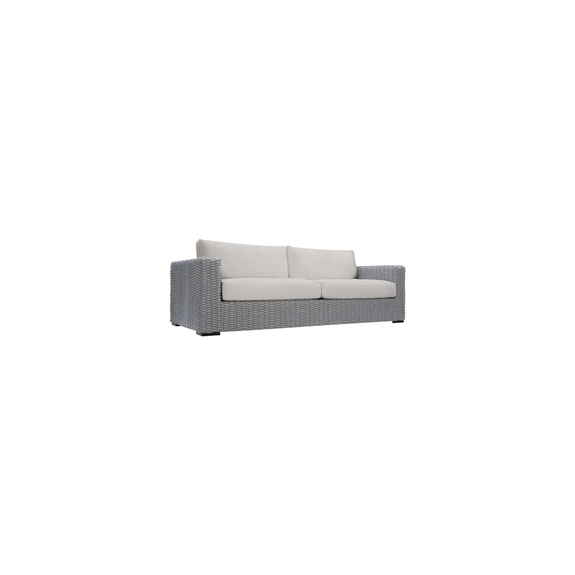 Capri Outdoor Metal Loveseat, Light Grey Vinyl 6503-010