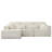 Compression 109" Modular Corduroy Sectional Sofa with Chaise, Reconfigurable, No Assembly Required-277012240