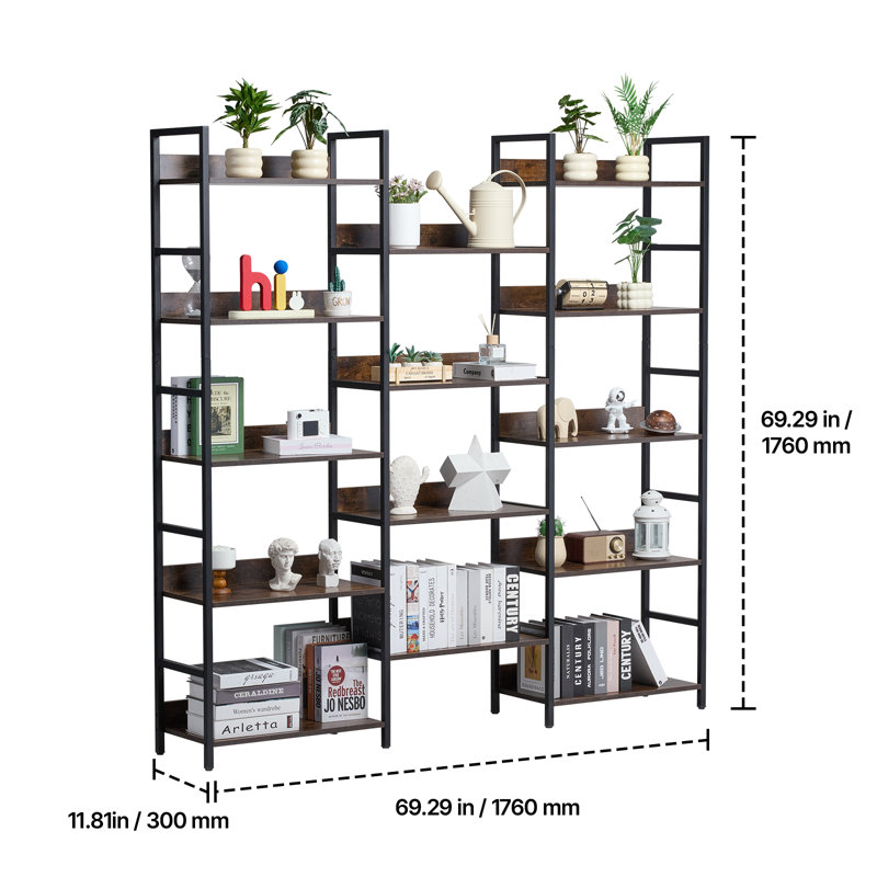 176cm H x 176cm W Metal Bookcase